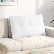 Vidaxl rugkussen wit 80 x 19 x 50 cm stof - afbeelding 1