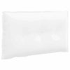 Vidaxl rugkussen wit 80 x 19 x 50 cm stof