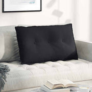 Vidaxl rugkussen zwart 80 x 50 cm microvezel stof - afbeelding 1