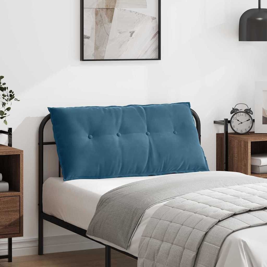 Vidaxl rugkussen blauw 100 x 50 cm katoen stof