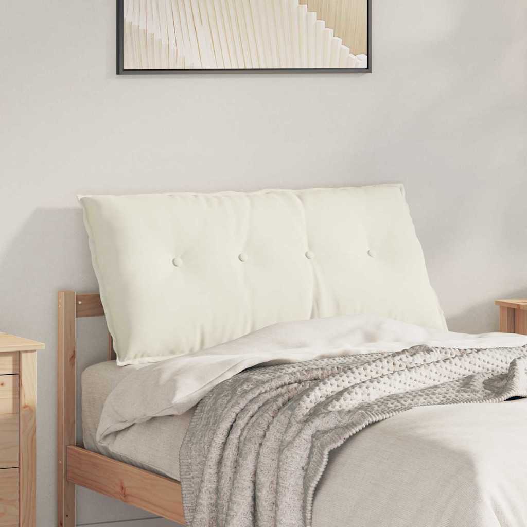 Vidaxl rugkussen crème 100 x 50 cm cordstof