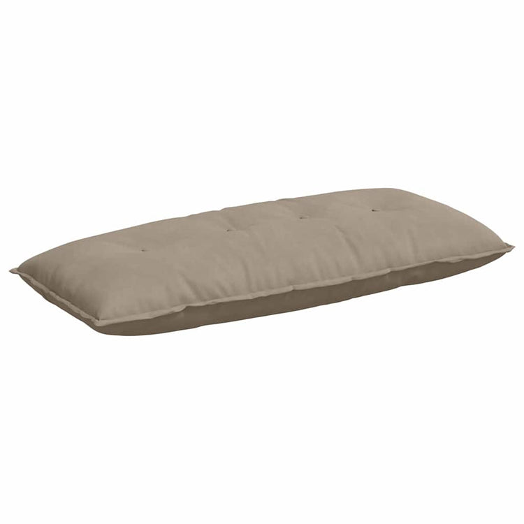 Vidaxl rugkussen taupe 120 x 50 cm microvezel stof