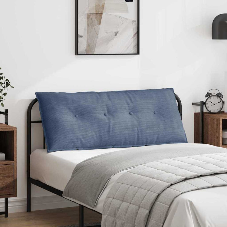 Vidaxl rugkussen blauw 120 x 50 cm katoen stof