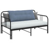 Vidaxl rugkussen blauw 120 x 50 cm cordstof