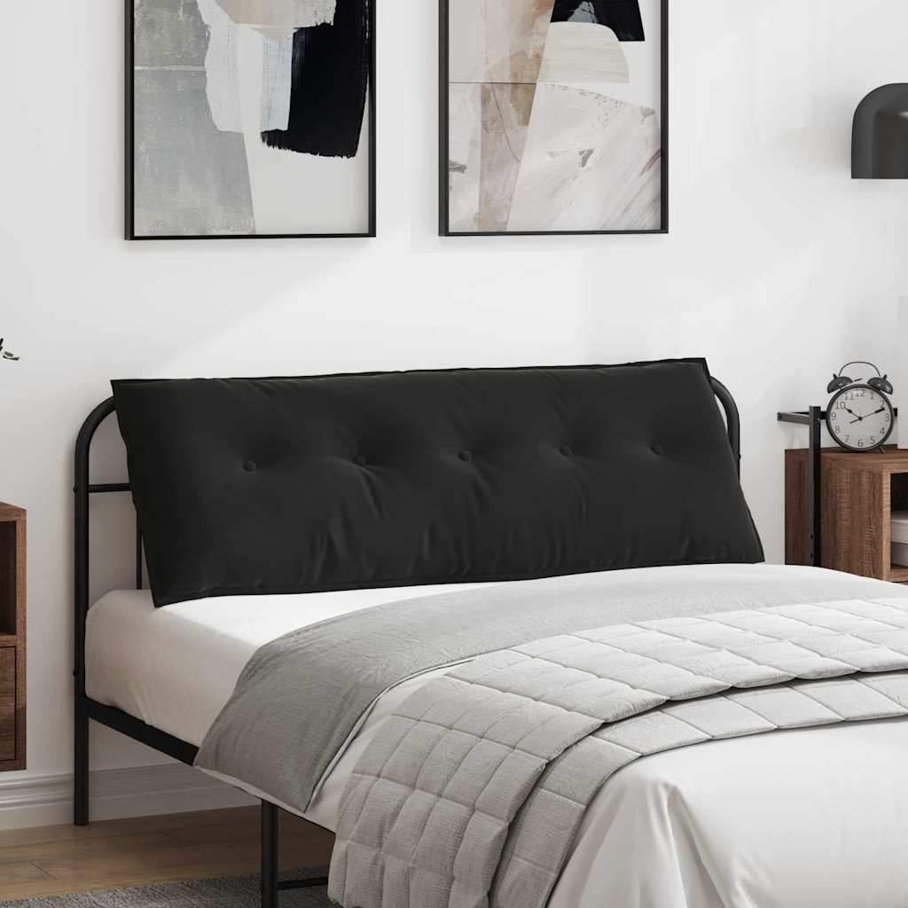 Vidaxl rugkussen zwart 140 x 50 cm katoen stof