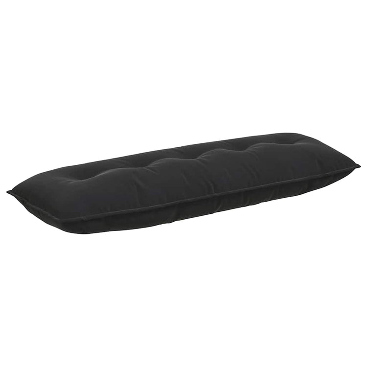 Vidaxl rugkussen zwart 140 x 50 cm katoen stof