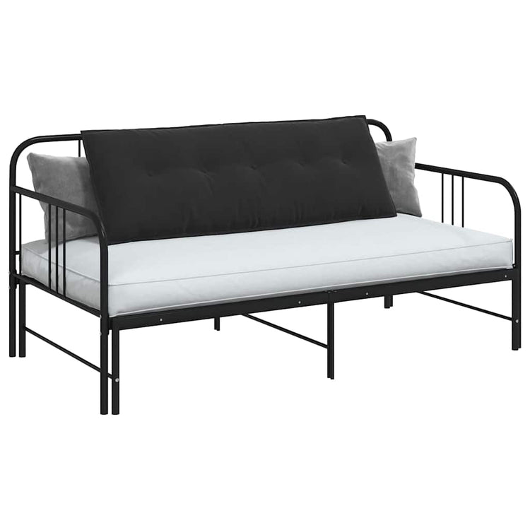 Vidaxl rugkussen zwart 140 x 50 cm katoen stof
