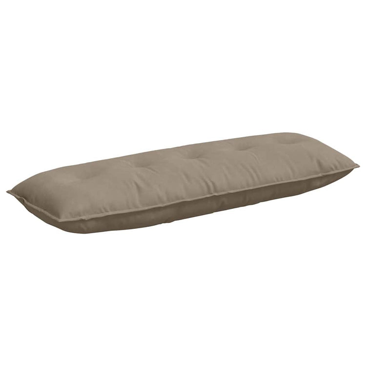 Vidaxl rugkussen taupe 140 x 50 cm microvezel stof
