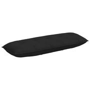 Vidaxl rugkussen zwart 140 x 50 cm microvezel stof - afbeelding 2