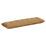 Vidaxl rugkussen bruin 160 x 50 cm katoen stof - afbeelding 2