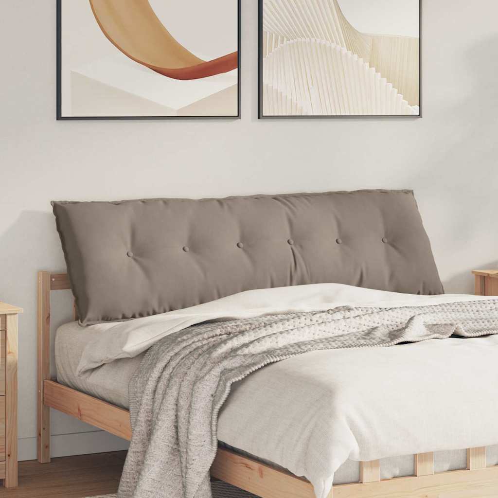 Vidaxl rugkussen taupe 160 x 50 cm microvezel stof