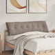 Vidaxl rugkussen taupe 160 x 50 cm microvezel stof