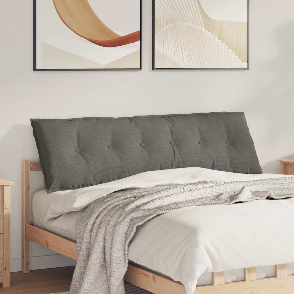 Vidaxl rugkussen lichtgrijs 160 x 50 cm katoen stof