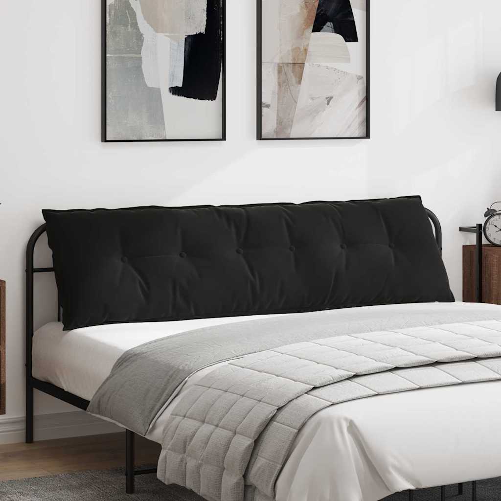 Vidaxl rugkussen zwart 180 x 50 cm katoen stof