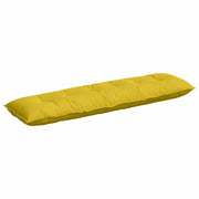 Vidaxl rugkussen geel 180 x 50 cm katoen stof - afbeelding 2