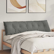 Vidaxl rugkussen donkergrijs 180 x 50 cm microvezel stof - afbeelding 1