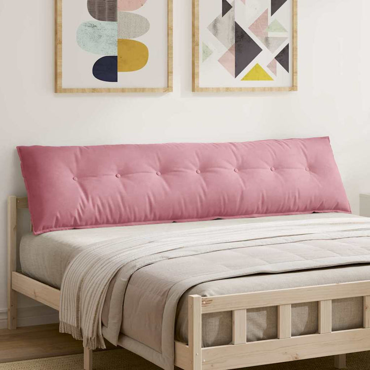 Vidaxl rugkussen roze 200 x 50 cm cordstof