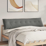 Vidaxl rugkussen donkergrijs 200 x 50 cm microvezel stof - afbeelding 1