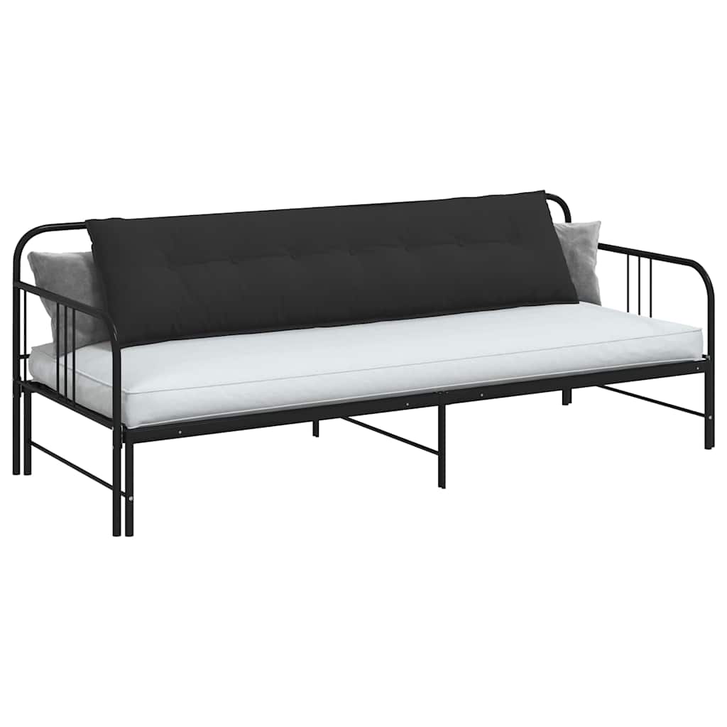 Vidaxl rugkussen zwart 200 x 50 cm microvezel stof
