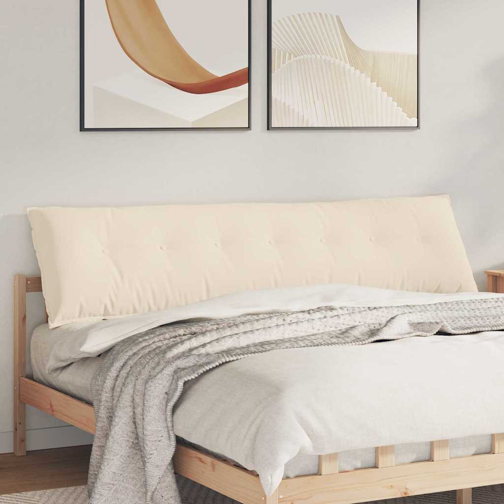 Vidaxl rugkussen beige 200 x 50 cm microvezel stof