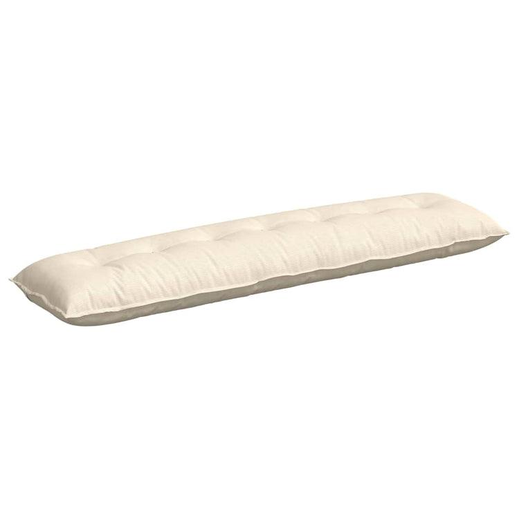 Vidaxl rugkussen crèmekleurig 200 x 50 cm katoen stof