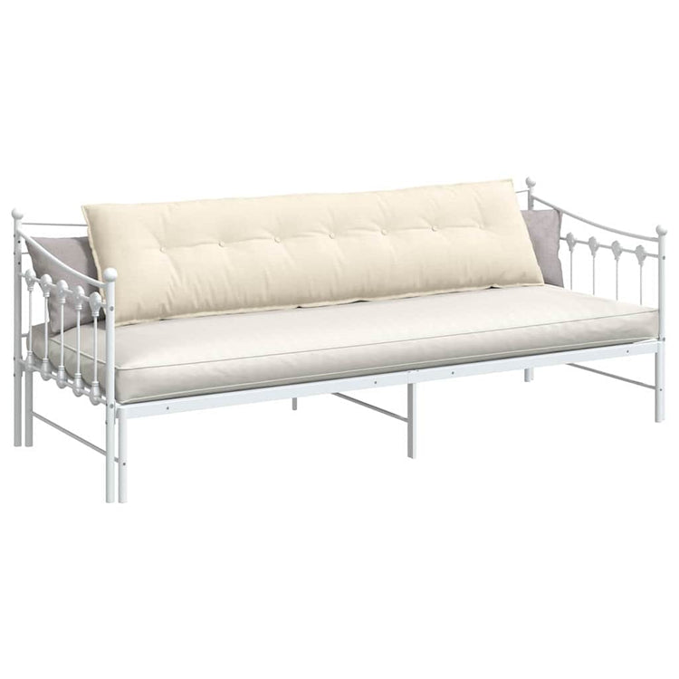 Vidaxl rugkussen crèmekleurig 200 x 50 cm katoen stof