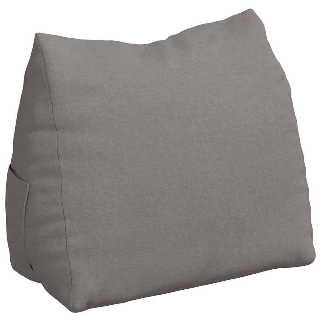 Vidaxl rugkussen taupe 60 x 20 x 50 cm stof