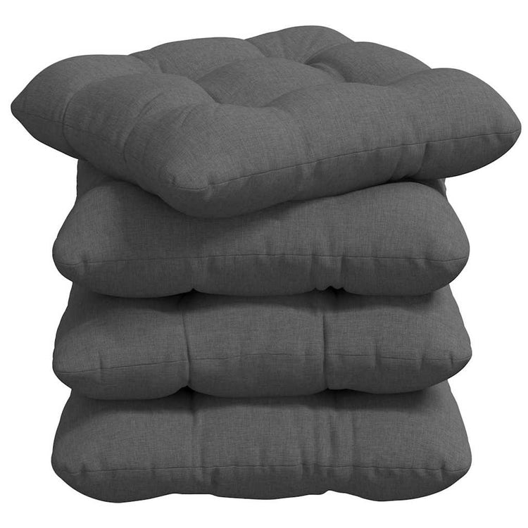 Vidaxl zitkussens 4 st stof donkergrijs 40 x 40 x 12 cm