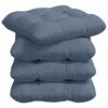 Vidaxl zitkussens 4 pcs blauw 40 x 40 cm katoen stof