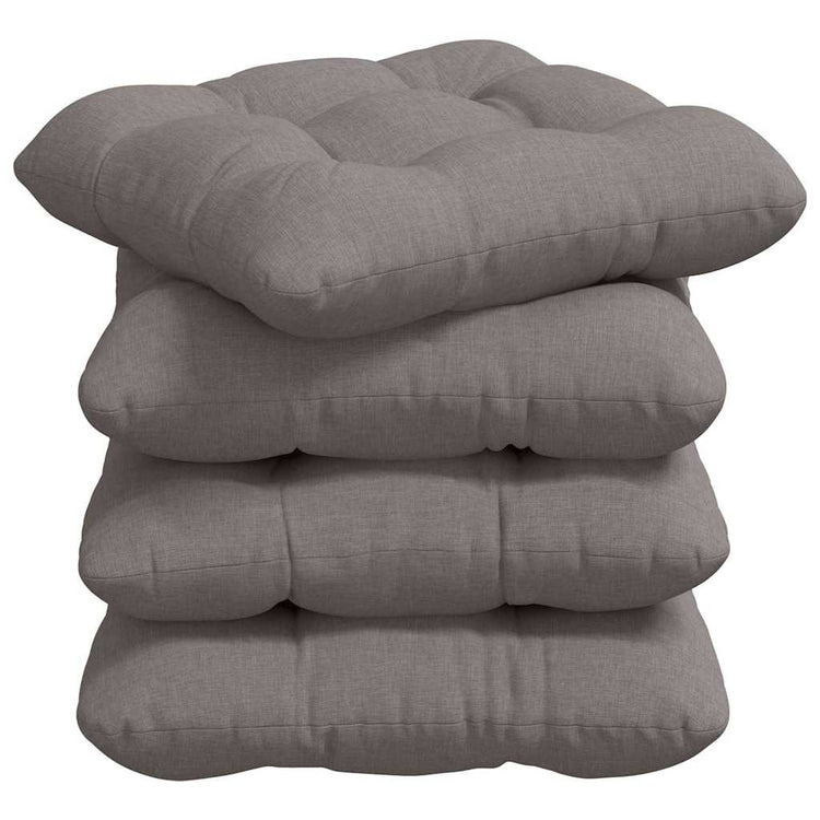 Vidaxl zitkussens 4 pcs taupe 45 x 45 x 12 cm stof