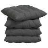 Vidaxl zitkussens 4 pcs donkergrijs 40 x 40 x 6 cm stof
