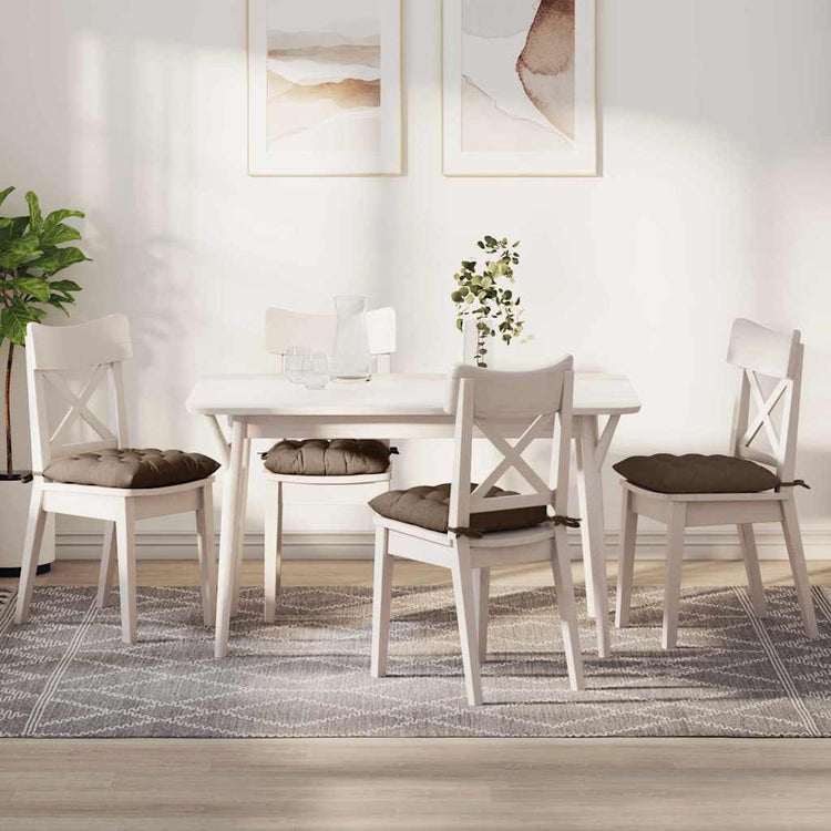 Vidaxl zitkussens 4 st stof bruin 40 x 40 x 6 cm