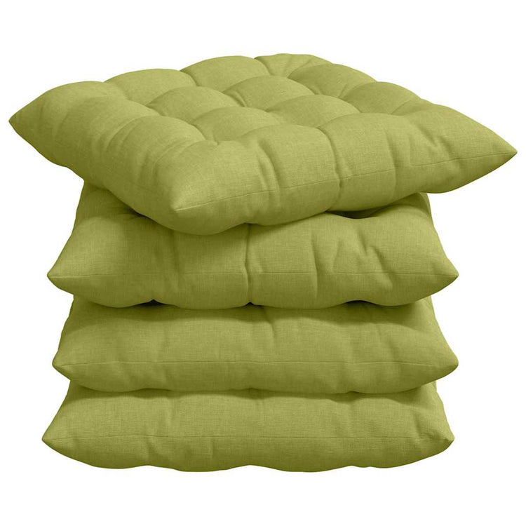 Vidaxl zitkussens 4 st stof lichtgroen 40 x 40 x 6 cm