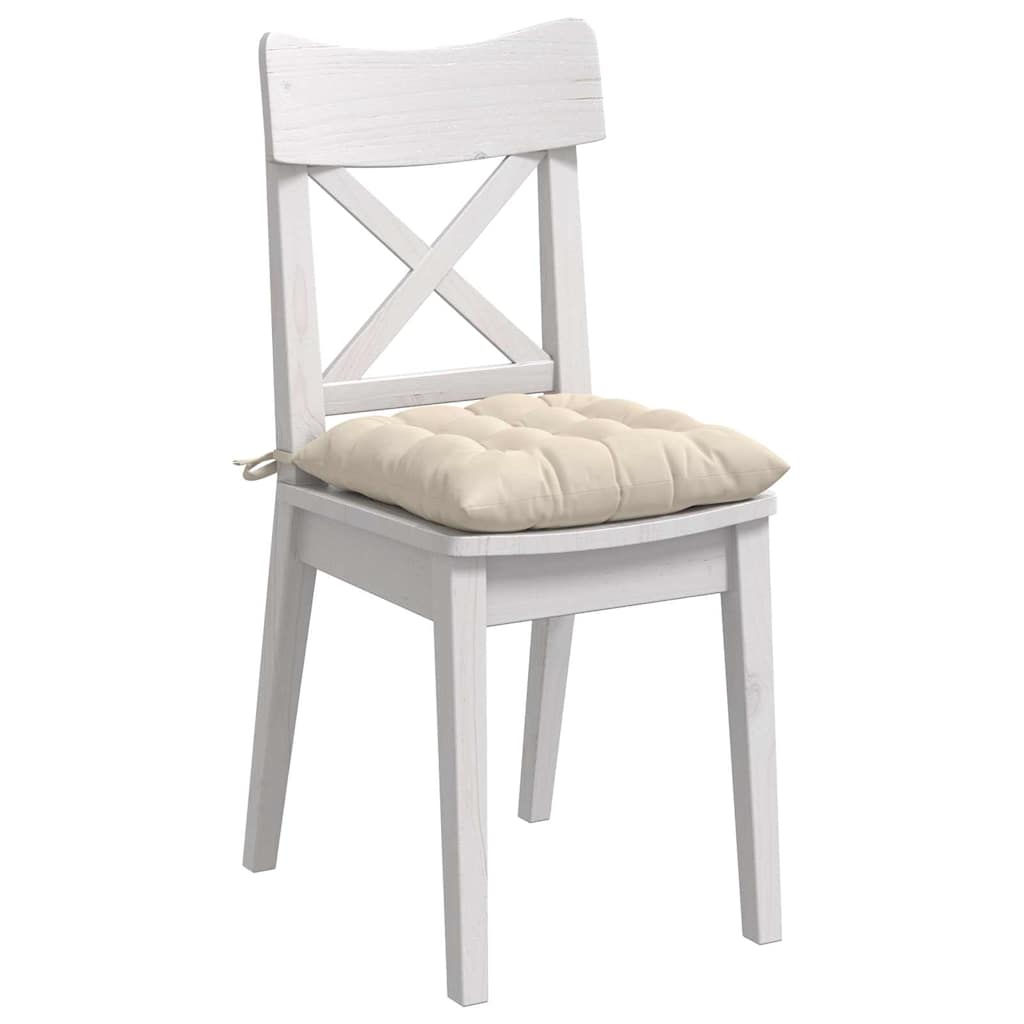 Vidaxl zitkussens 4 pcs beige 40 x 40 x 6 cm microfibre