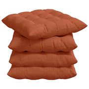 Vidaxl zitkussens 4 st katoen stof rood-oranje 40 x 40 x 6 cm - afbeelding 2