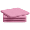 Vidaxl zitkussens 4 stuks roze 40 x 40 x 3 cm stof