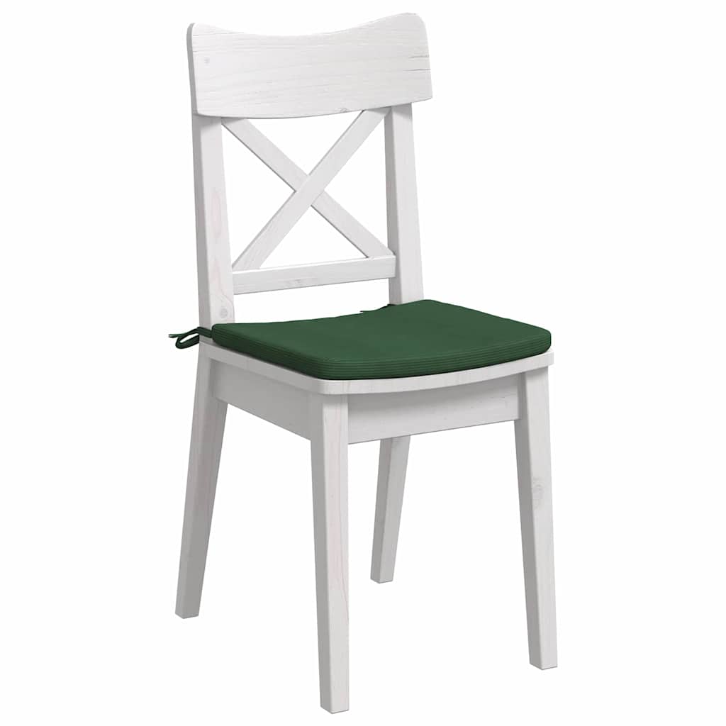 Vidaxl zitkussens 4 pcs donkergroen 40 x 40 x 3 cm katoen stof