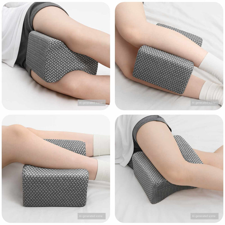 Vidaxl kniekussen éénkleurig grijs 26 x 21,5 x 15 cm traagschuim