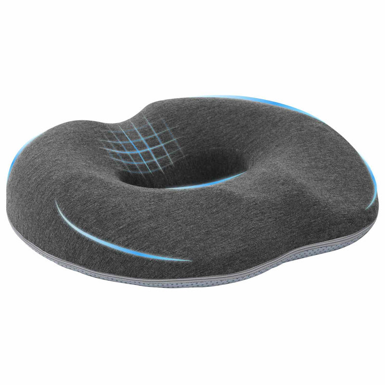 Vidaxl zitkussen éénkleurig donkergrijs 42 x 36,5 x 8 cm traagschuim