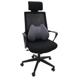 Vidaxl rugkussen grijs traagschuim 40 x 32 x 14 cm - afbeelding 2