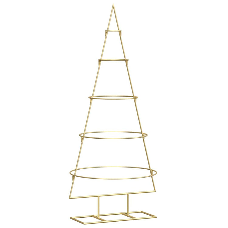 Vidaxl metalen kerstboom met standaard kuopio 124.5 cm staal goud