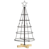 Vidaxl kerst cone boom met standaard zwart 90 cm staal - afbeelding 2