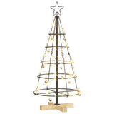 Vidaxl kerst cone boom met standaard zwart 90 cm staal - afbeelding 3