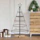 Vidaxl kerst cone boom met standaard zwart 126 cm staal