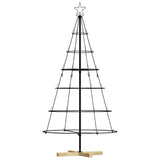 Vidaxl metalen kerstboom met standaard kuopio 150 cm staal zwart - afbeelding 2