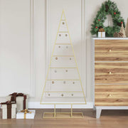 Vidaxl metalen kerstboom goud 125 cm poedergecoat staal - afbeelding 1