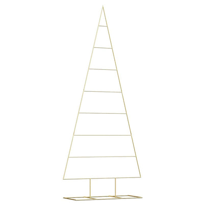 Vidaxl metalen kerstboom goud 211 cm poedergecoat staal