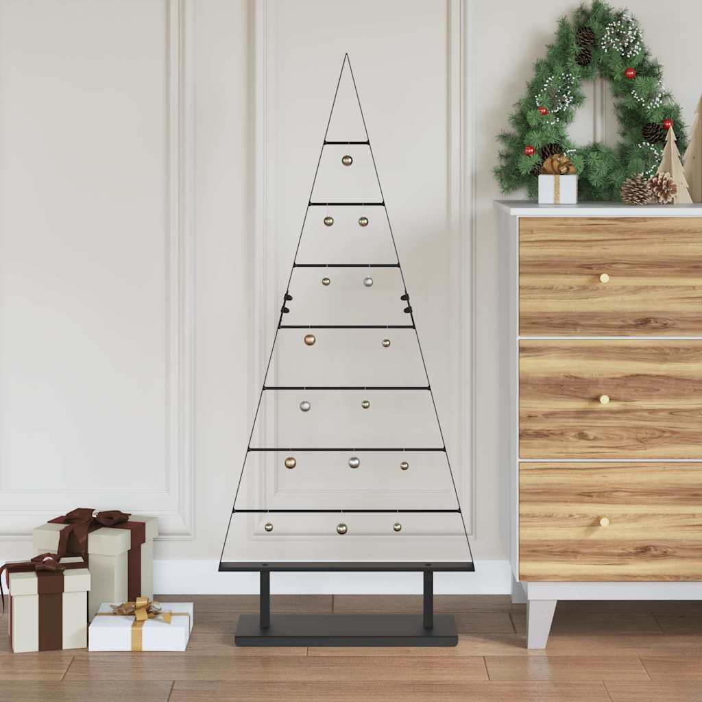 Vidaxl metalen kerstboom zwart 125,5 cm staal