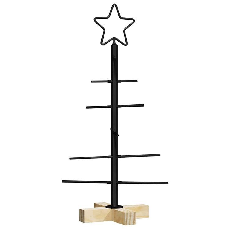 Vidaxl metalen kerstboom zwart 59,5 cm poedergecoat staal