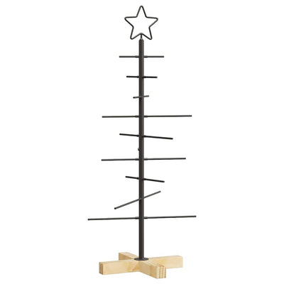 Vidaxl metalen kerstboom zwart 89 cm poedergecoat staal